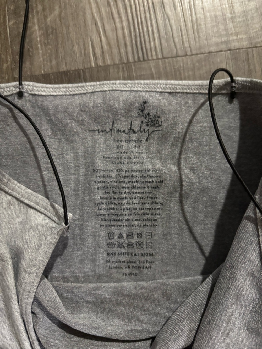 Free People Grey Knit Cami with Black Straps - Picture 3 of 4